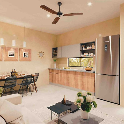 cocina de una unidad construida por nuestro asociado
